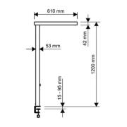 LED tafellamp MAULjuvis, zwart 120 cm dimbaar klemvoet