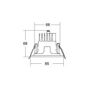 BRUMBERG Apollo Micro, glad, rond, 4.000 K, zwart