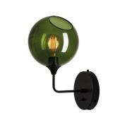 Ballroom Short wandlamp, groen, glas, handgeblazen