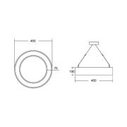 BRUMBERG Biro Cirkelring10 direct Ø 45 cm, CA, CCT, zwart