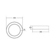 BRUMBERG Biro Cirkel Ring Plafond Ø 45cm aan/uit zwart 830