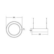 BRUMBERG Biro Cirkelring10 omhoog/omlaag Ø60cm aan/uit zwart 840