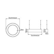 BRUMBERG Biro Cirkel Ring direct 75cm 40W aan/uit zilver 840