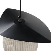 Gubi Satellite buiten hanglamp, 57x36 cm, zwart/crème wit