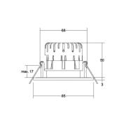 BRUMBERG BB20 IP65 RC driver ronde aansluitdoos structuur wit