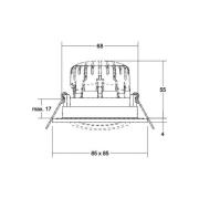 BRUMBERG BB25 inbouwspot IP65 RC aansluitdoos zwart mat