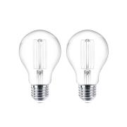 LED filament lamp E27 set van 2 7W 806 lm helder 2.700K