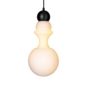 Hanglamp Paris 1920, hoogte 43 cm, glas, wit