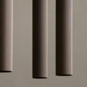 Audo hanglamp Tubulaire, hoogte 24 cm, brons, aluminium