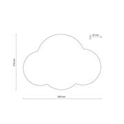 Wandlamp Cloud, beige, staal, indirect licht, 38 x 27 cm