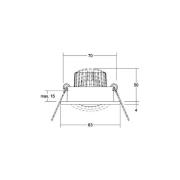 BRUMBERG LED inbouwspot Berrie-R, dimbaar, nikkel