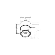 BRUMBERG LED plafondspot Circle Mini, Ø 7,5 cm, wit