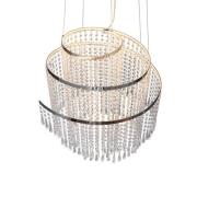 Pomp LED hanglamp, Ø 48 cm, chroom, acryl/metaal, CCT