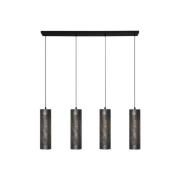 Hanglamp Forato, lengte 120 cm, bruin, 4-lamps, metaal