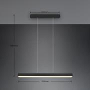 LED hanglamp Paros DUOline, balken, zwart