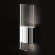 Oluce Line wandlamp, transparant, hoogte 30 cm