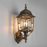 Buitenwandlamp Volturno, fitting boven, roestkleurig antiek