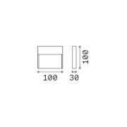 Ideal Lux LED buitenwandlamp Dedra, antraciet, 10 x 10 cm