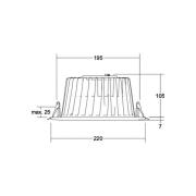 BRUMBERG LED inbouwdownlight Lydon Maxi, aan/uit, 4.000 K