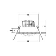 BRUMBERG LED inbouwspot Tirrel-R DALI aansluitdoos mat aluminium