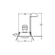 BRUMBERG inbouwspot Tirrel-R, GU10 fitting, chroom