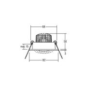 BRUMBERG LED inbouwspot Tirrel-R, aan/uit, structuur wit