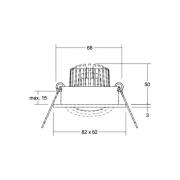 BRUMBERG LED inbouwspot Tirrel-S, RC, ronde driver, mat aluminium