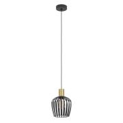 Hanglamp Empoli, zwart/messingkleurig