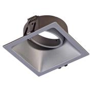 Comfort inbouwlamp, hoekig, aluminium