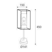 Sokkellamp Cubic³ 3369 messing antiek/opaal