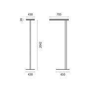 LED vloerlamp SL720SL Tast-Dim 15.500lm grijs