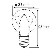 Paulmann E14 2,6W 827 LED kaarslamp gedraaid