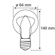 Paulmann E27 6,5W 825 LED rustieke lamp ST64 goud