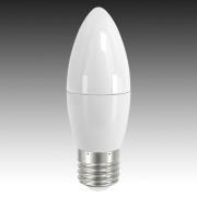 LED kaarslamp E27 4,5W 827 gesatineerd