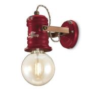 Wandlamp C1843 in vintage design wijnrood