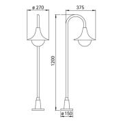 Fraai gevormde tuinpadverlichting 169 W