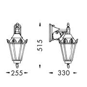 Buitenwandlamp in landhuisstijl 746 W