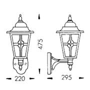 Aantrekkelijke buitenwandlamp 763 B