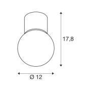 SLV Varyt badkamer plafondlamp, wit, aluminium, Ø 12 cm