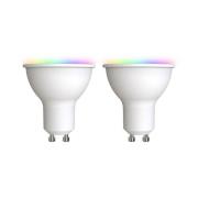 LUUMR Slimme LED GU10 kunststof 4,7W RGBW CCT Tuya opaal set van 2