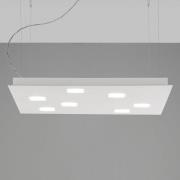 Hoekige LED hanglamp Quarter, wit