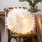 Decoratie ster Crystal papier zonder fitting wit