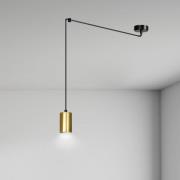 Hanglamp Speed, zwart/goud, 1-lamp