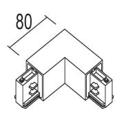 Ivela 90° hoekaarde Innes voor LKM Quadro, wit