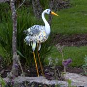 LED solarlamp Heron als reiger-figuur