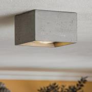 Opbouw-plafondspot Solana beton hoekig 1-lamp