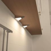 Prios Odia LED meubelverlichting, roestvrij staal, 2-lamps.