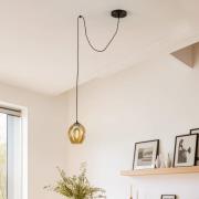 Hanglamp Starla decentrale 1-lamp, glas amber