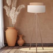 Vloerlamp Boho, driebeen ecru/jute hoogte 145 cm