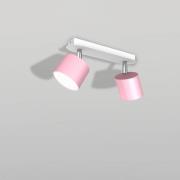 Plafondspot Cloudy 2-lamps roze